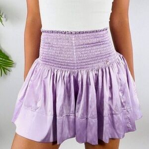 Natural Life Smocked Waist Silk Shorts